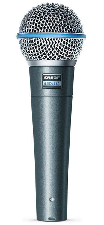 Shure Beta 58A Supercardioid Dynamic Vocal Microphone with Clip and Storage Bag