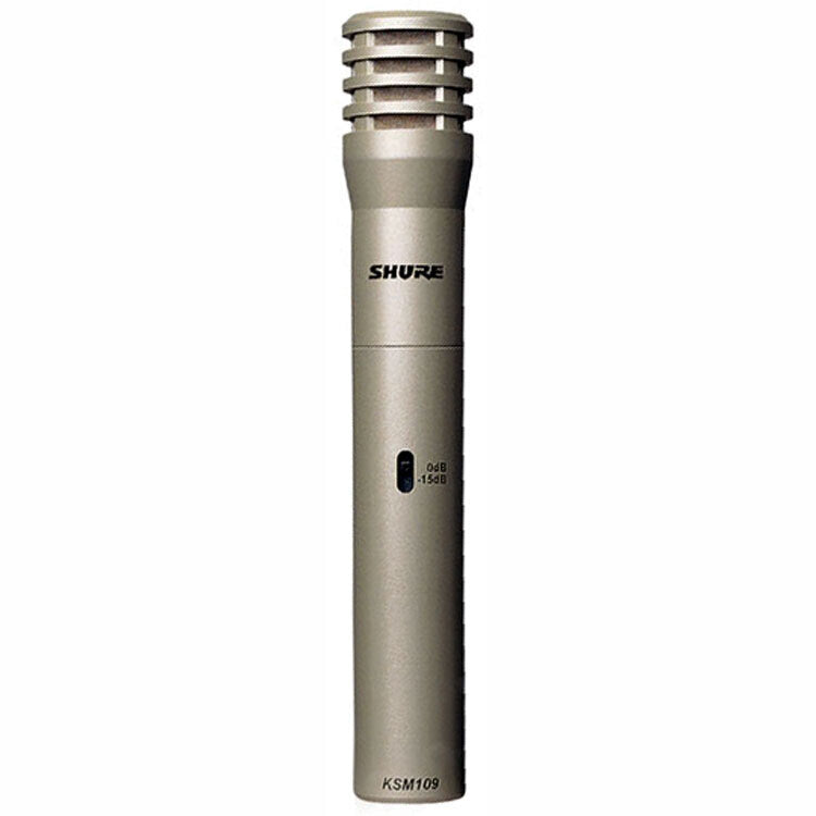 Shure KSM109SL Cardioid Condenser Instrument Microphone with Windscreen, Mic Clip, and Pouch