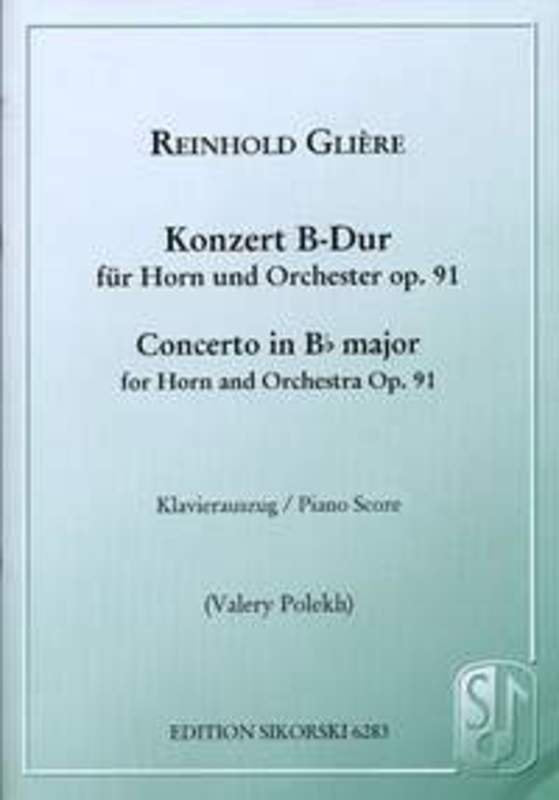 Gliere - Concerto Op 91 For French Horn/Piano (Sikorski)