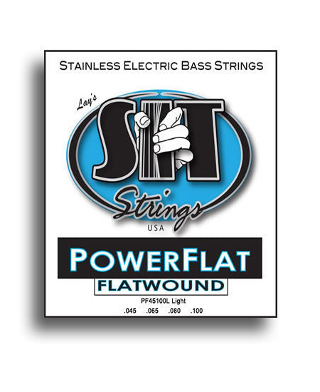 SIT Power Flat Flatwound Light Electric Bass String Set (45-100)