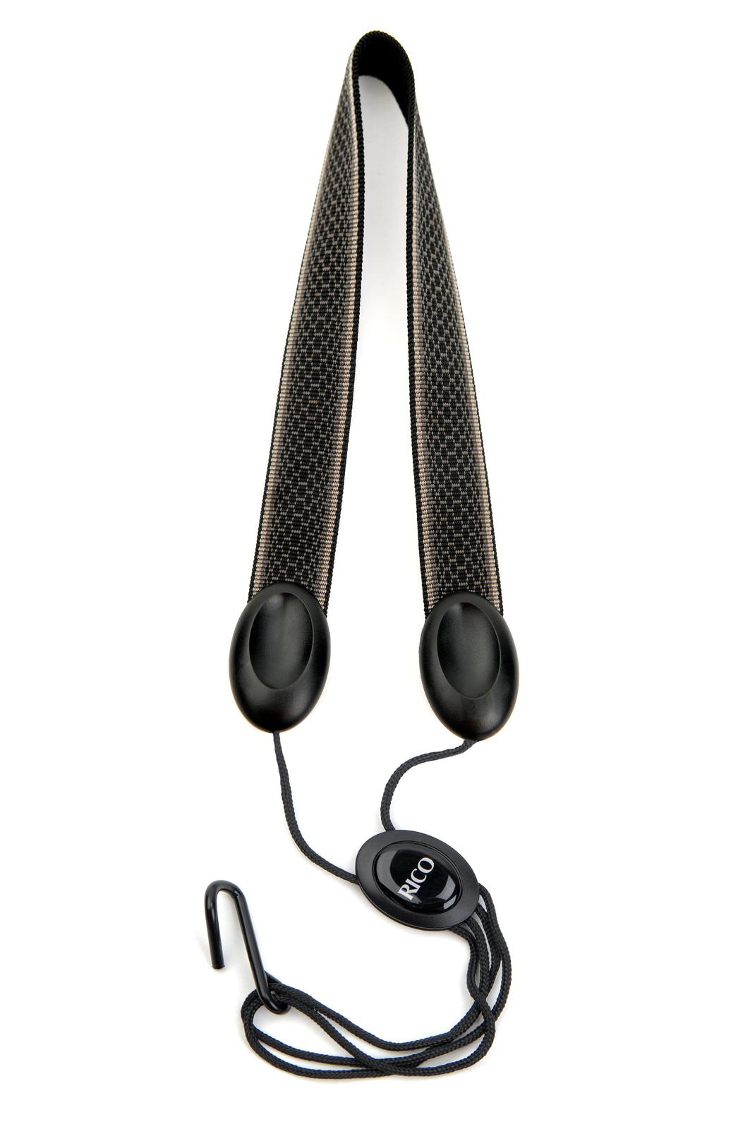 Rico Saxophone Strap, Soprano/Alto, Gray Scales