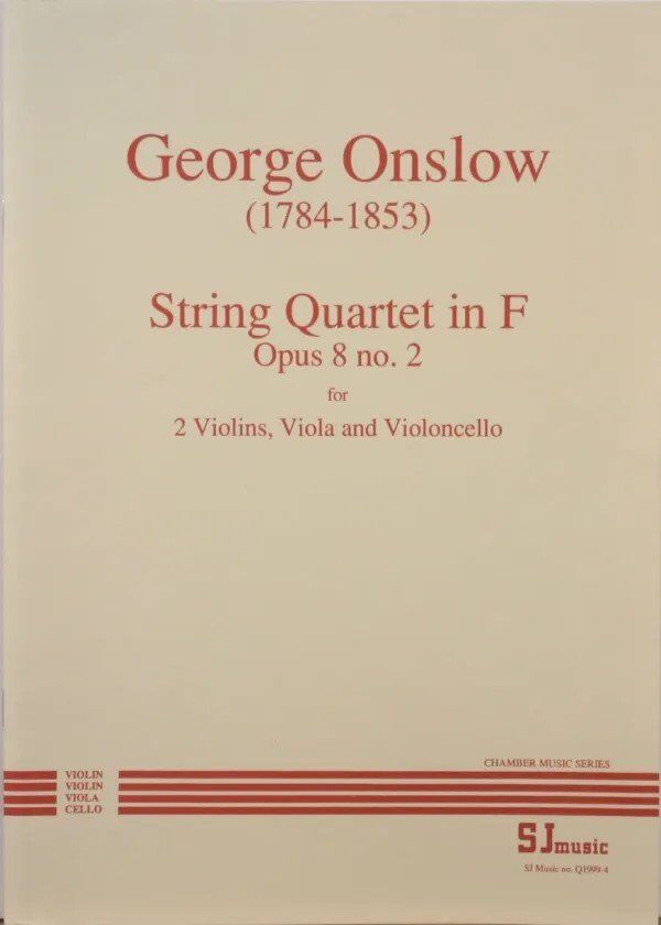 String Quartet in F Op. 8 No. 2 by George Onslow - Cello & Viola, SJ Music, 1 Page