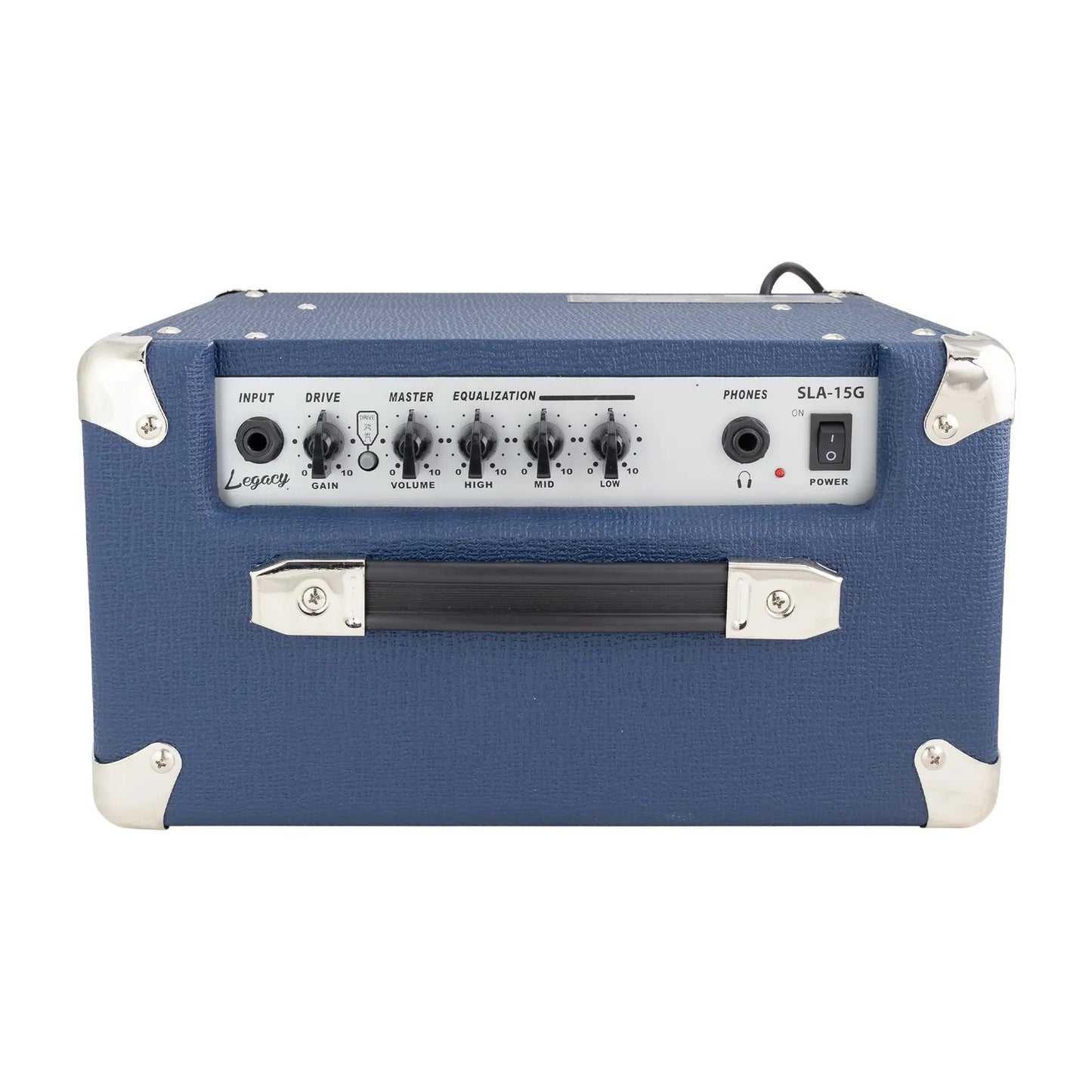 Strauss Legacy SLA-15G 15 Watt Solid State Guitar Practice Amplifier - Blue — view 4