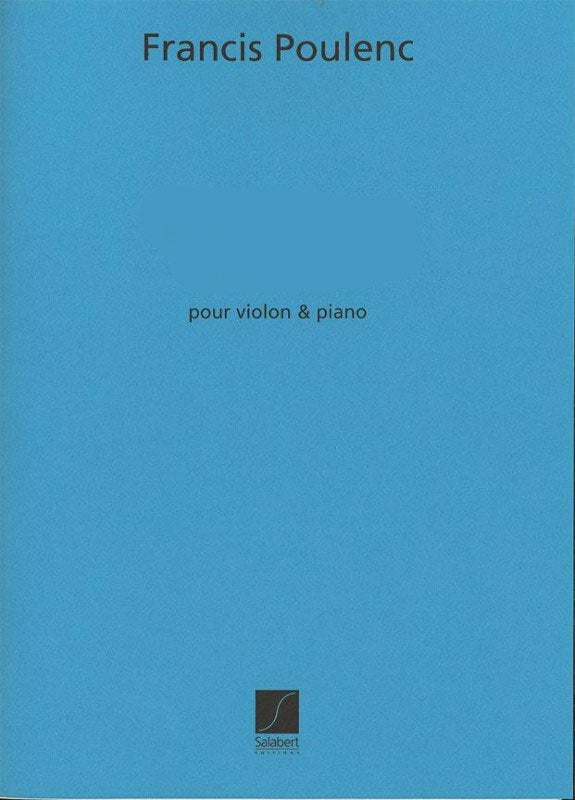Poulenc - Presto B Flat Violin/Piano Arr Heifetz