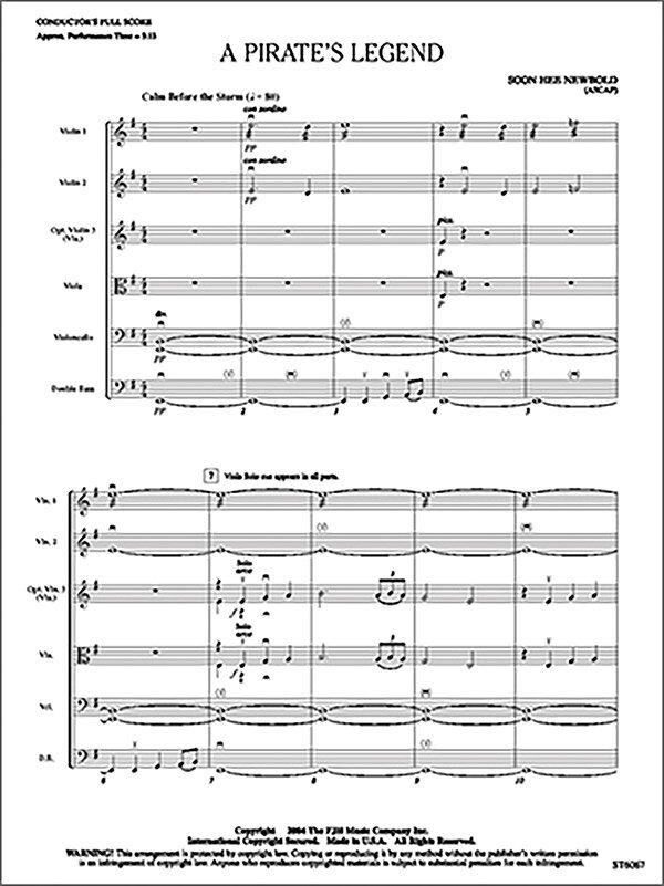 A Pirate's Legend by Soon Hee Newbold, FJH Music Company, 1 Page