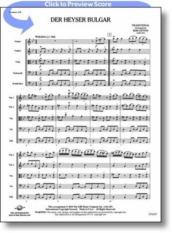 Der Heyser Bulgar String Ortchestra Score/Parts
