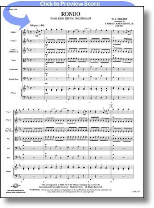 Rondo From Eine Kleine Nachtmusik So2.5 Score/Parts