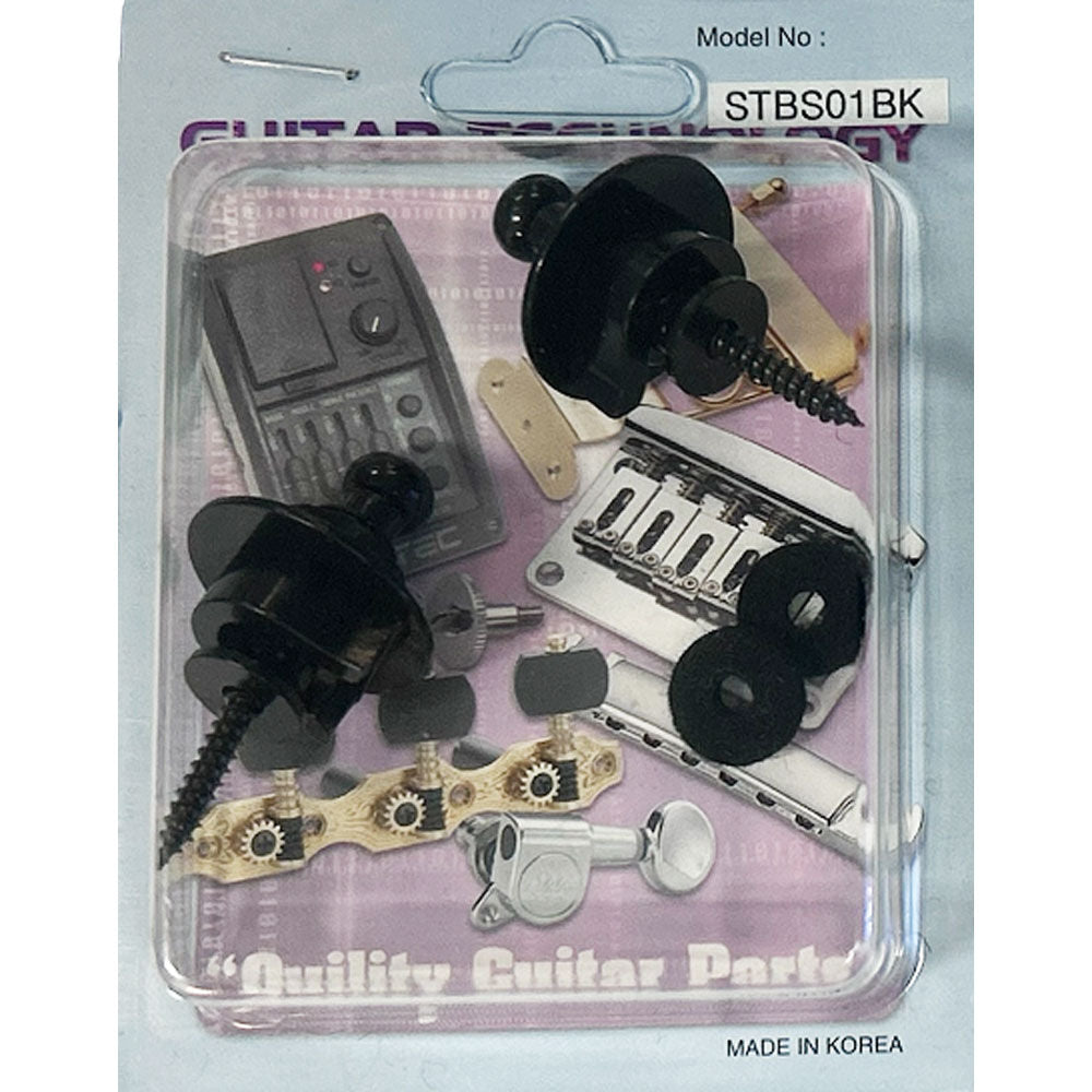 GT Schaller Style Black Strap Lock Set - 2 Locks with Screws Included — view 2