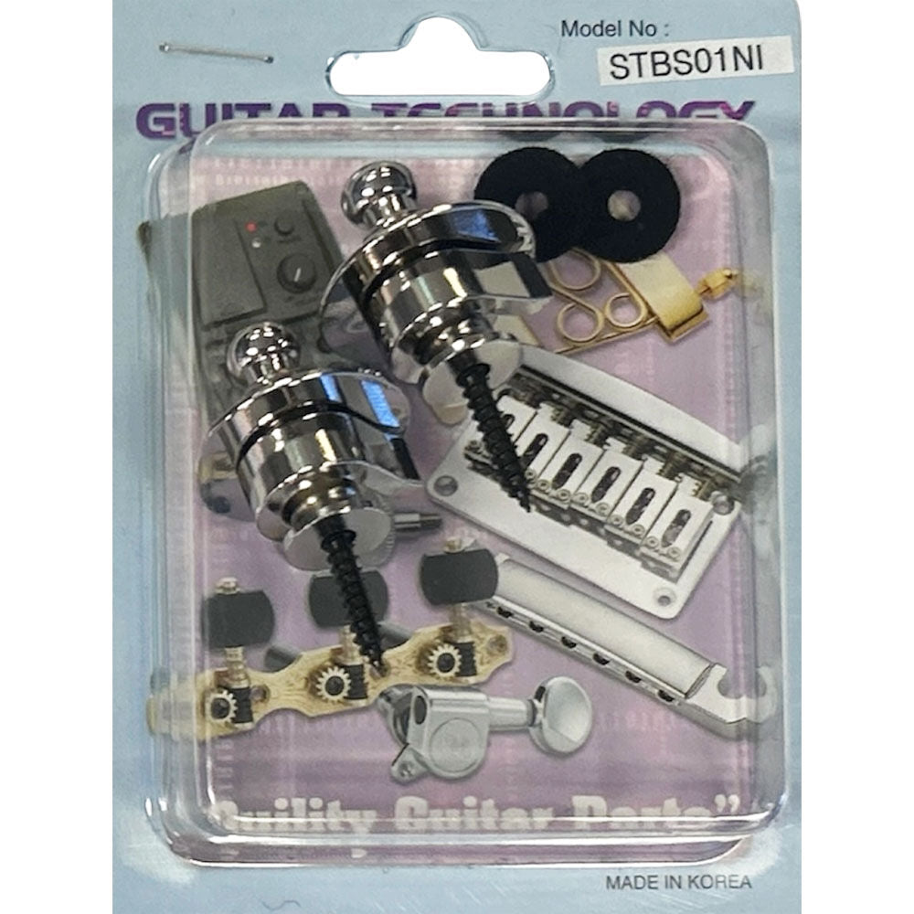 GT Schaller Style Nickel Finish Strap Lock Set — view 2
