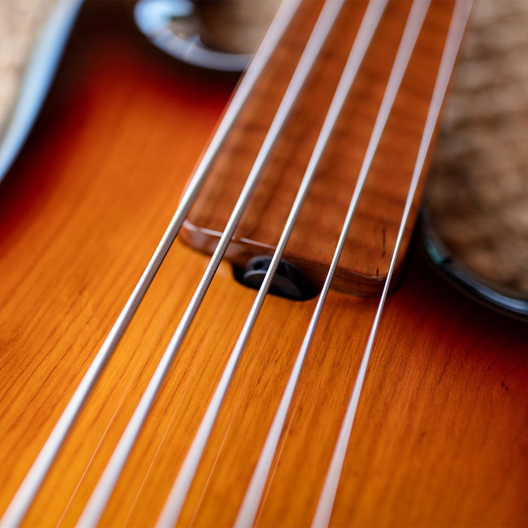 Ernie all Music Man StingRay 5 Special BFR Fretless 5 String Bass Vintage Sierra Burst — view 5