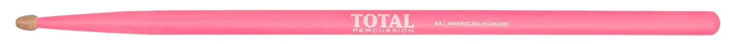 Total Percussion 5A Wood Tip Drumsticks in Fluorescent Pink
