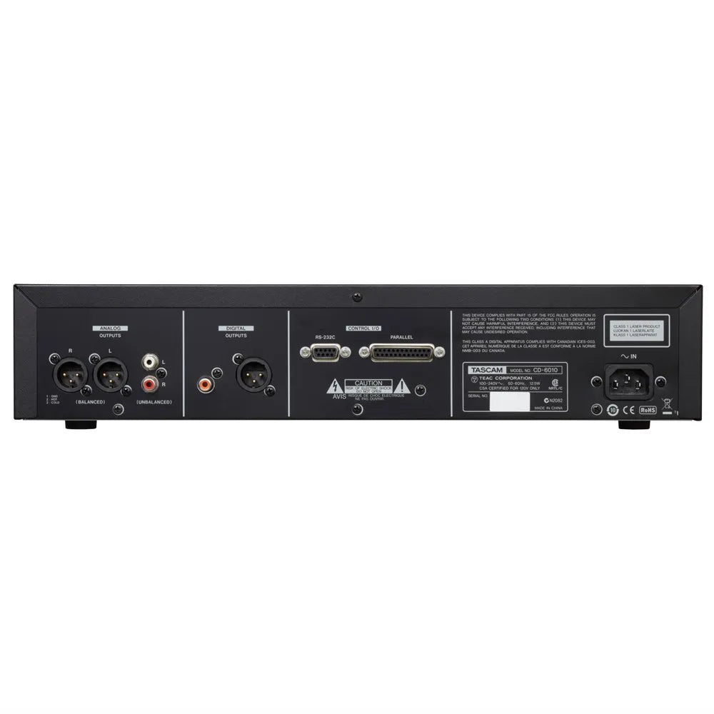 Tascam CD-6010 2U Rack-Mountable CD Player for Broadcasting Operations — view 4