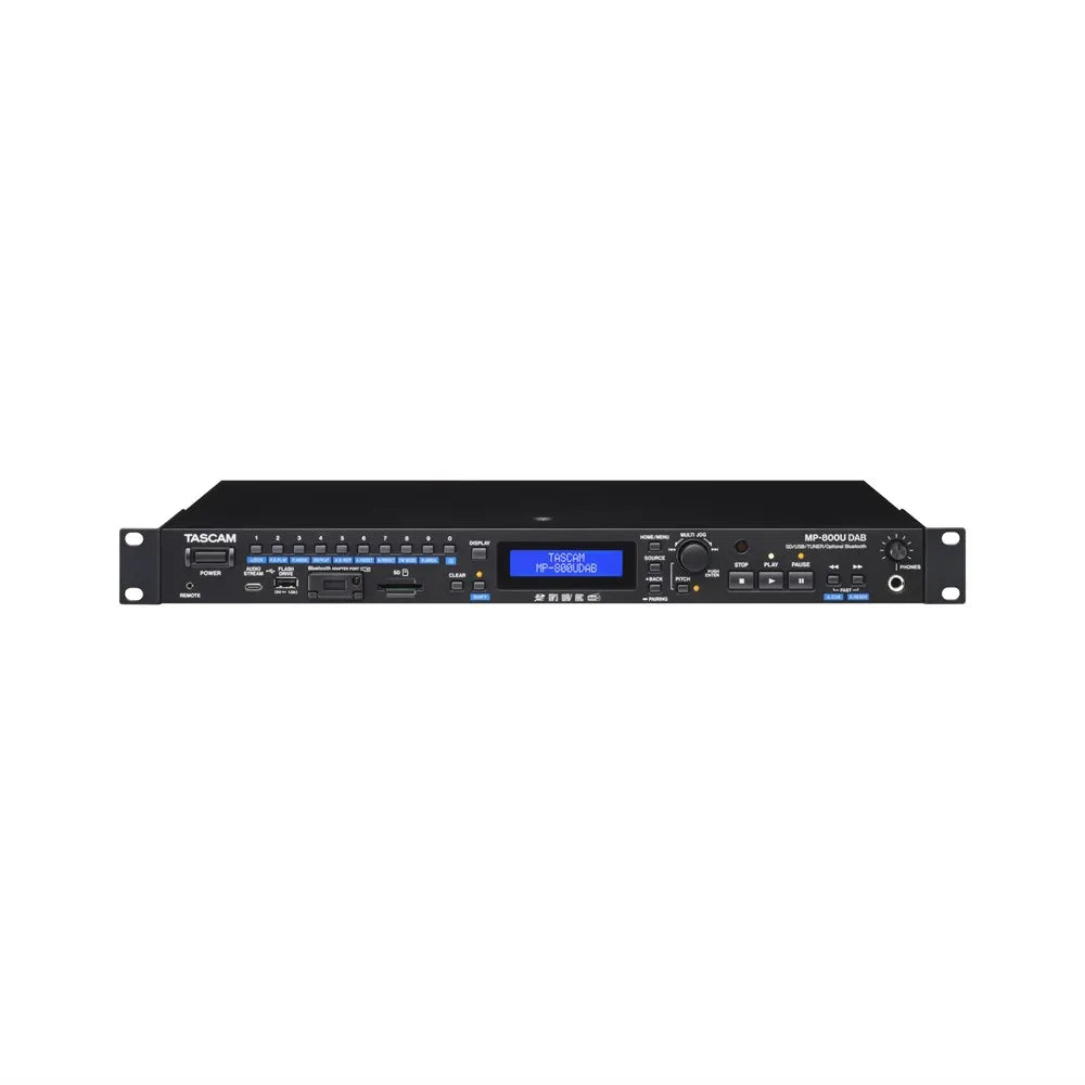 Tascam MP-800UDAB SD/USB Media Player with DAB/FM Tuner, USB DAC, Bluetooth Option, and Flexible Outputs — view 2