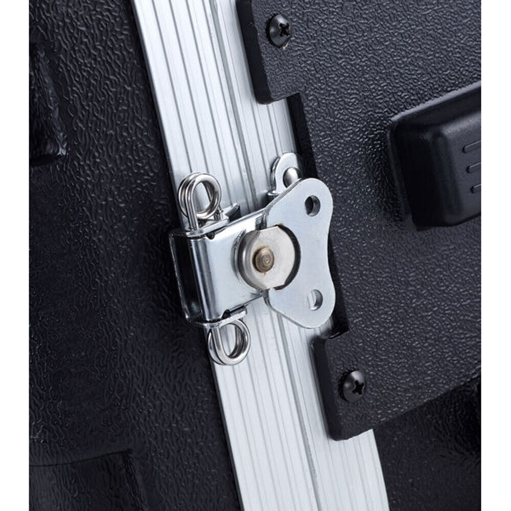 Torque 4U ABS Rack Case in Black with 17" Depth, Aluminum Rails, and Butterfly Latches — view 5