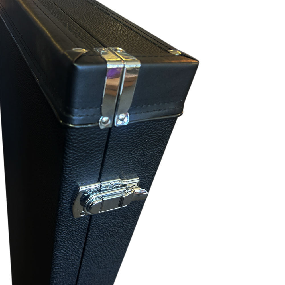 Torque Rectangular Electric Bass Guitar Case - Black Finish, Multi-Ply Wood Construction, Plush Interior, Lockable, Padded Handle, Storage Compartment — view 4