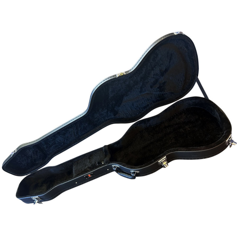 Torque Wooden Electric Bass Guitar Case with Plush Interior and Lockable Design in Black Finish — view 2