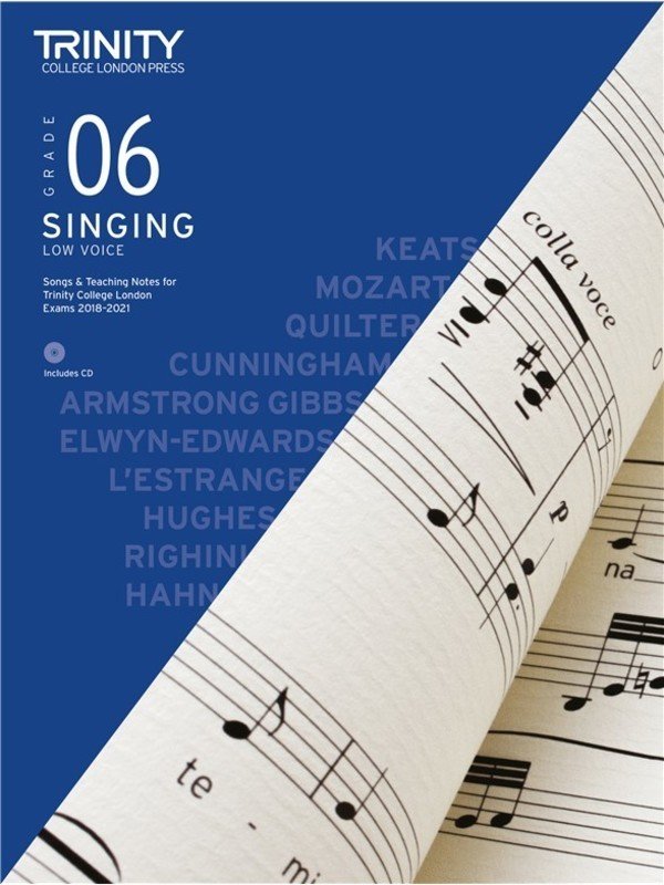 Trinity Singing Grade 6 (2018) Low Voice — Book/CD (Trinity College London)