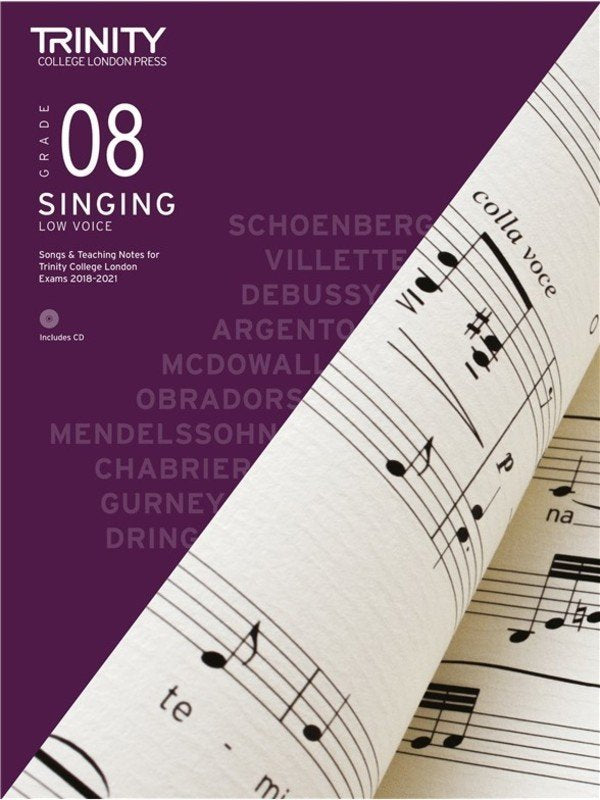 Trinity Singing Grade 8 (2018) Low Voice — Book/CD (Trinity College London)