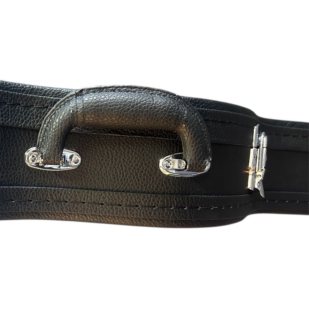 Torque Electric Guitar Case - Black Wooden Construction with Plush Interior and Storage Compartment — view 3