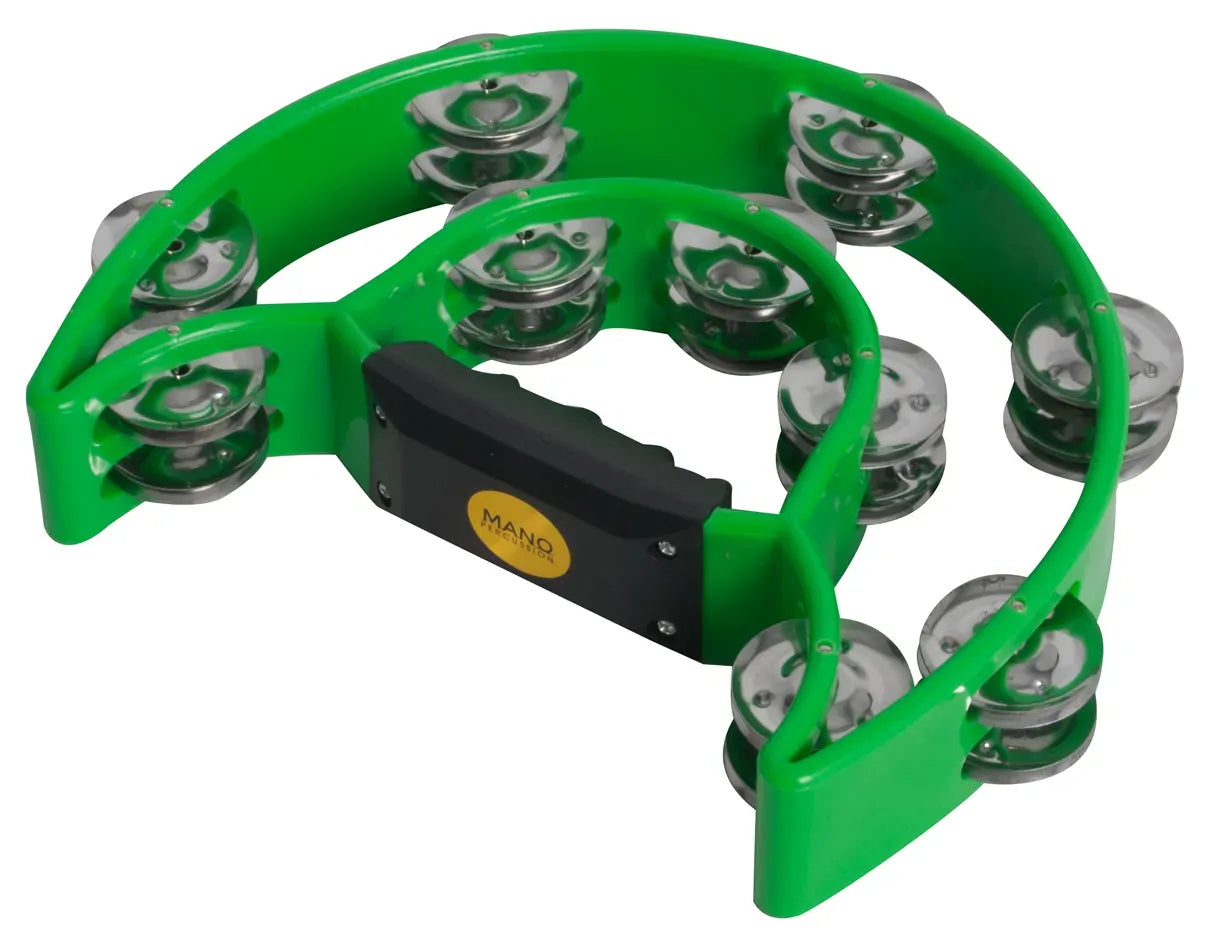 Mano Percussion Cutaway Tambourine - Green