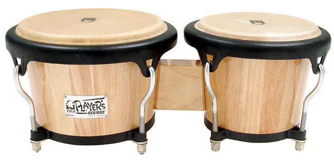 Toca Players Series 7 & 8-1/2" Wooden Bongos Natural Finish
