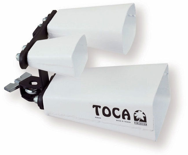 Toca Contemporary Series Triple Fusion Bells with Mount - White