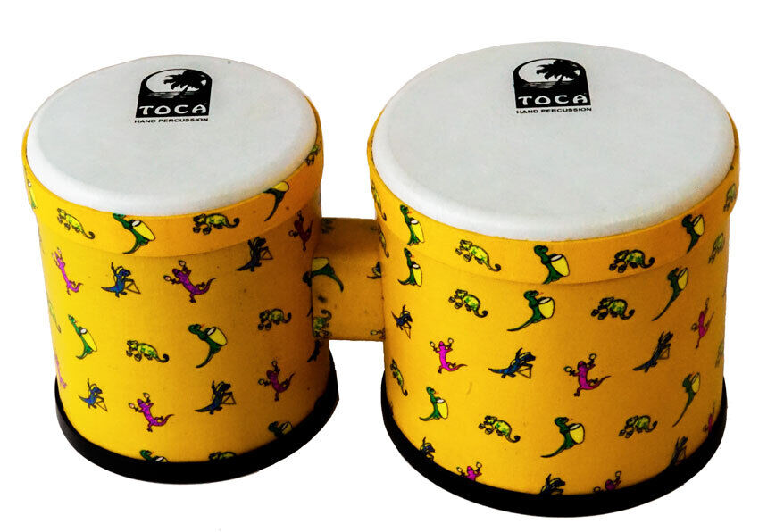Toca 5 & 6" Freestyle Series Synthetic Bongos 6-Pk - Woodstock Purple, Kente & Lizard Design — view 3