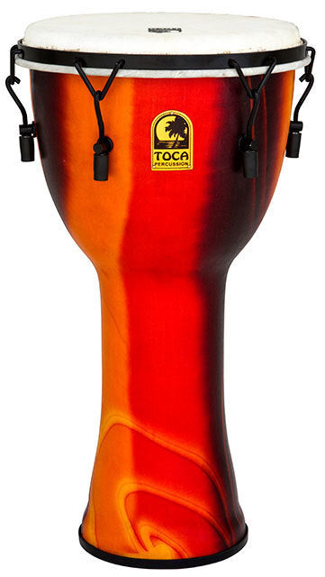 Toca Freestyle 2 Series Mech Tuned Djembe 12" Fiesta Print with Synthetic Heads