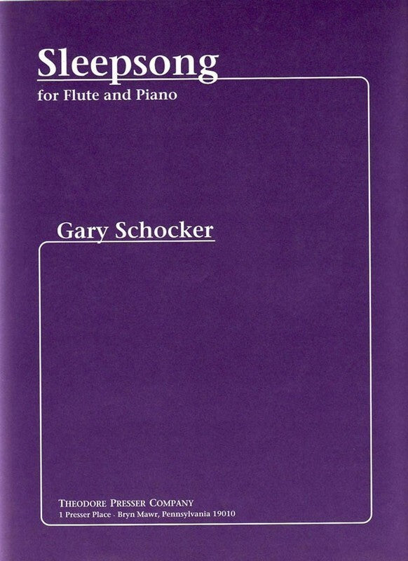Schocker - Sleepsong For Flute/Piano (Softcover Book)