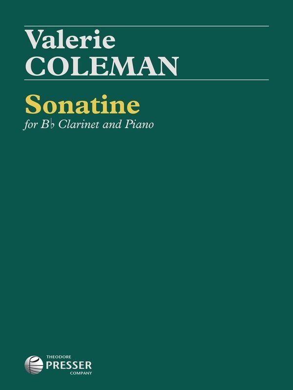 Coleman Sonatine for B Flat Clarinet and Piano, 24 Pages, Theodore Presser Company