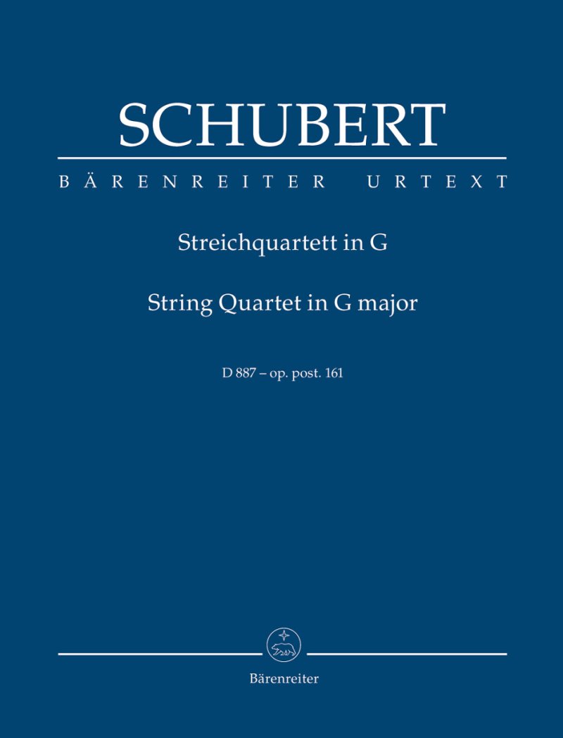 Schubert: String Quartet in G, Op. 161, D. 887 — Study Score, Urtext (Bärenreiter)
