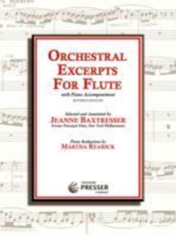 Orchestral Excerpts Flute Piano Baxtresser and Rearick (Softcover Book)