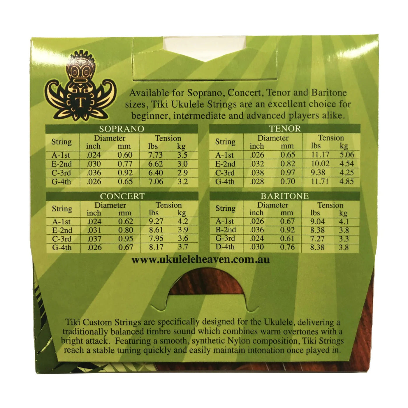 Tiki String Set for T6 6-String Uke Ukulele — view 2