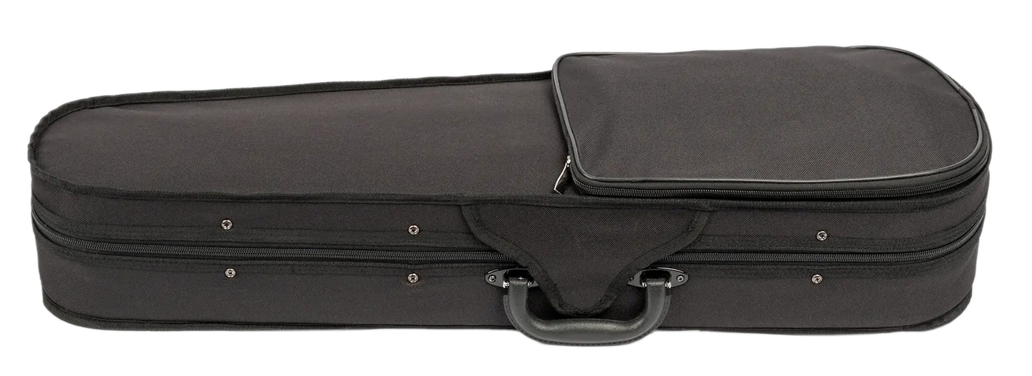 V-Case 1/2 Size Violin Case Moulded Poly Black Nylon Cover