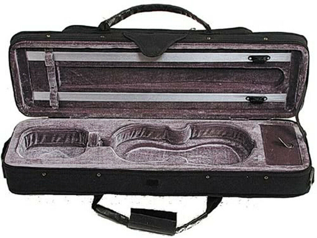 Stentor 4/4 Violin Case Rectangular Moulded Polystyrene Black Nylon Yarn