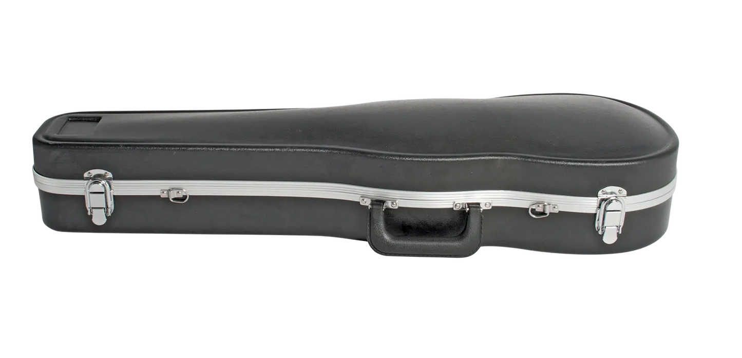 V-Case 4/4 Size ABS Violin Case, Molded Black Plush Lined with Shoulder Strap