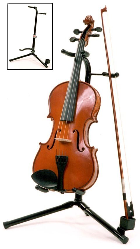 AMS TV89 Violin Stand Height Adjustable Black
