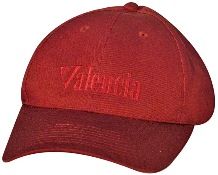 Valencia TVLCAP Baseball Cap in Maroon with Embroidered Logo