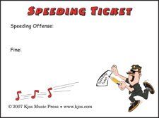 Post-it Notes Speeding Ticket Classroom Reminder