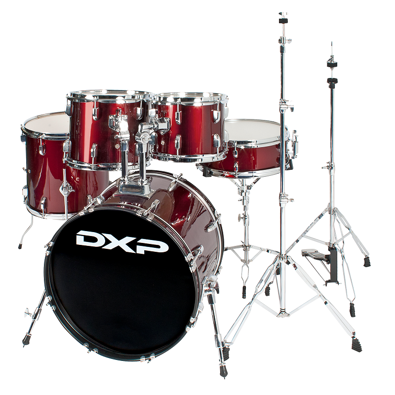 DXP Fusion 20 Series 20" 5 Piece Drum Kit - Silver Glitter Sparkle — view 5
