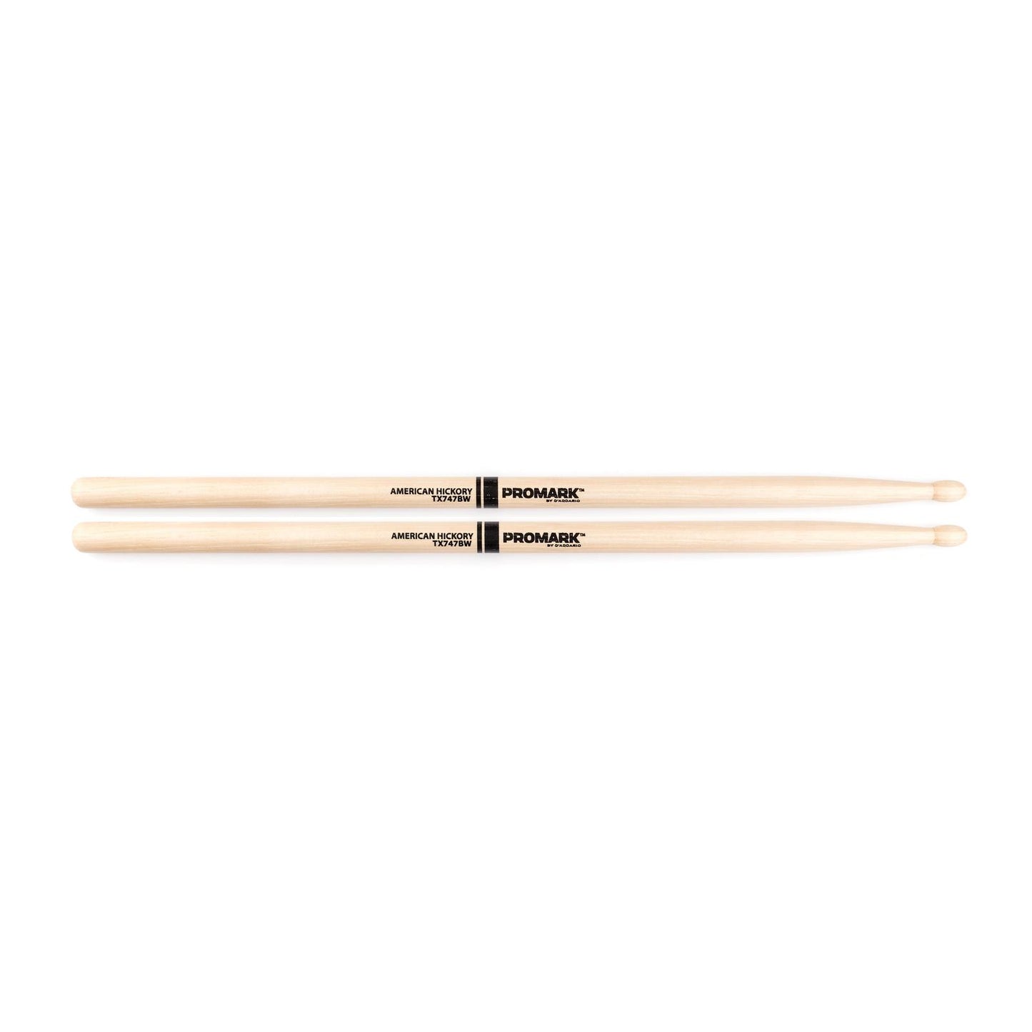 ProMark Hickory 747B "Super Rock" Wood Tip drumstick