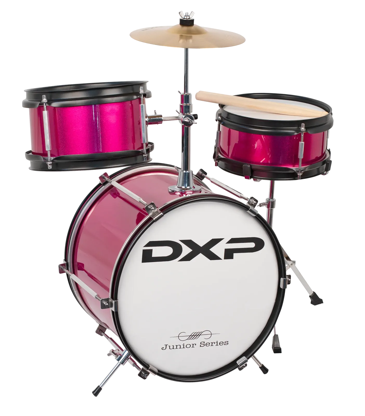 DXP Junior 3 Piece Drum Kit 12 Inch Bass - Metallic Pink — view 2