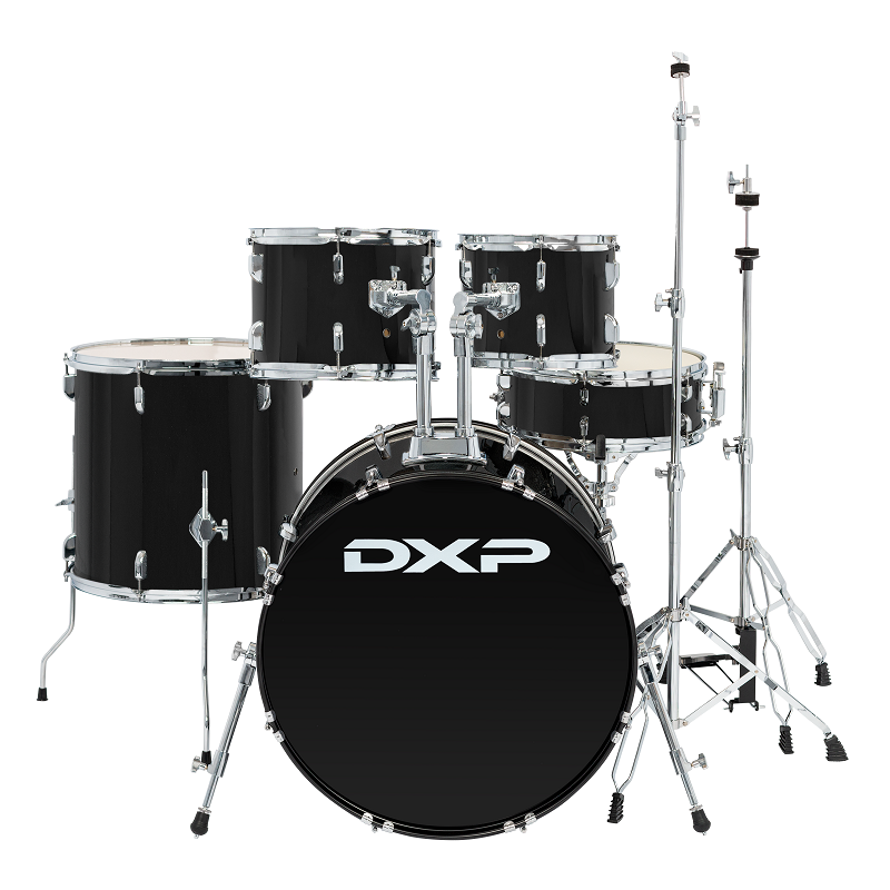 DXP Fusion Plus 22 Series 5-Piece Drum Kit with 22" Bass Drum, Hi-Hats, Crash Cymbals, and Drum Throne — view 2