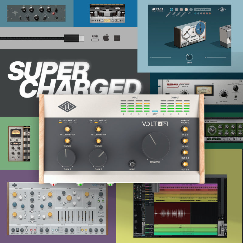 UA Volt 476 USB 4 In/4 Out Audio Interface with Vintage Mic Preamp Mode and Onboard 76 Compressor — view 4