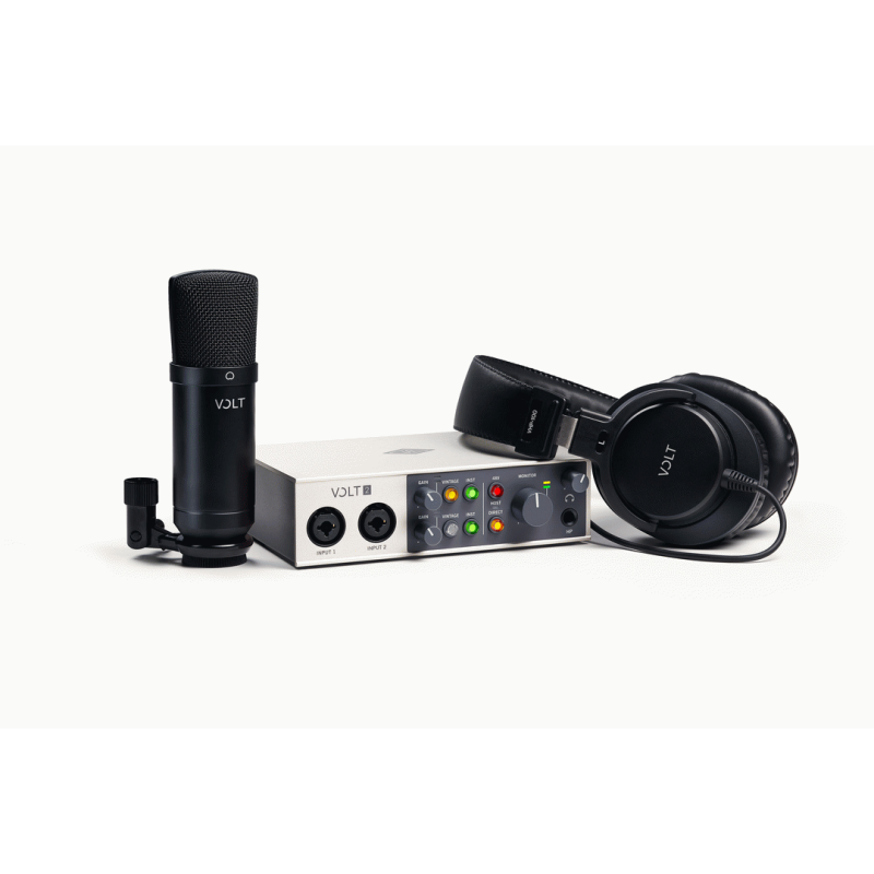 UA Volt 2 USB Recording Studio Pack with Microphone, Headphones, XLR Cable, and Mic Stand Mount — view 3