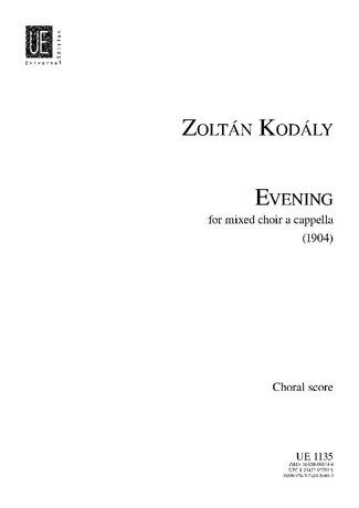 Kodaly - Evening for SATB Choir A Cappella Choral Score