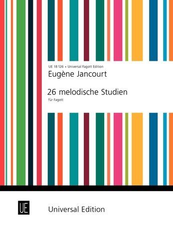 Jancourt 26 Melodious Studies Op. 15 for Bassoon - Universal Edition