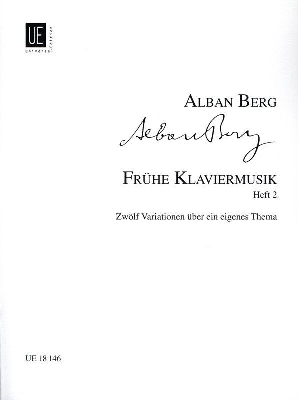 Berg: Early Piano Music Variations on a Theme by Alban Berg, Vol. 2, Universal Edition, Piano, 1 Page
