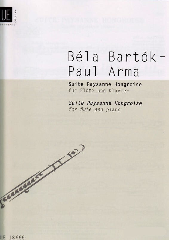 Bartok - Suite Paysanne Hongroise Flute/Piano (Softcover Book)