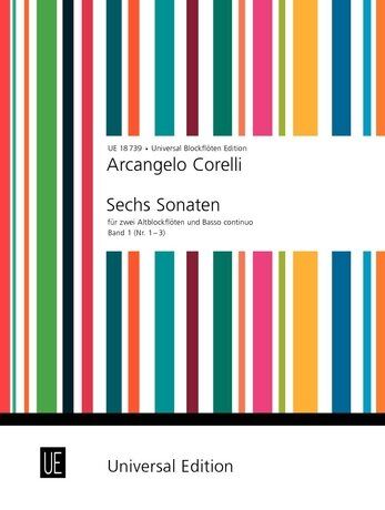Corelli - 6 Sonatas Vol 1 for Treble Recorders and Basso Continuo